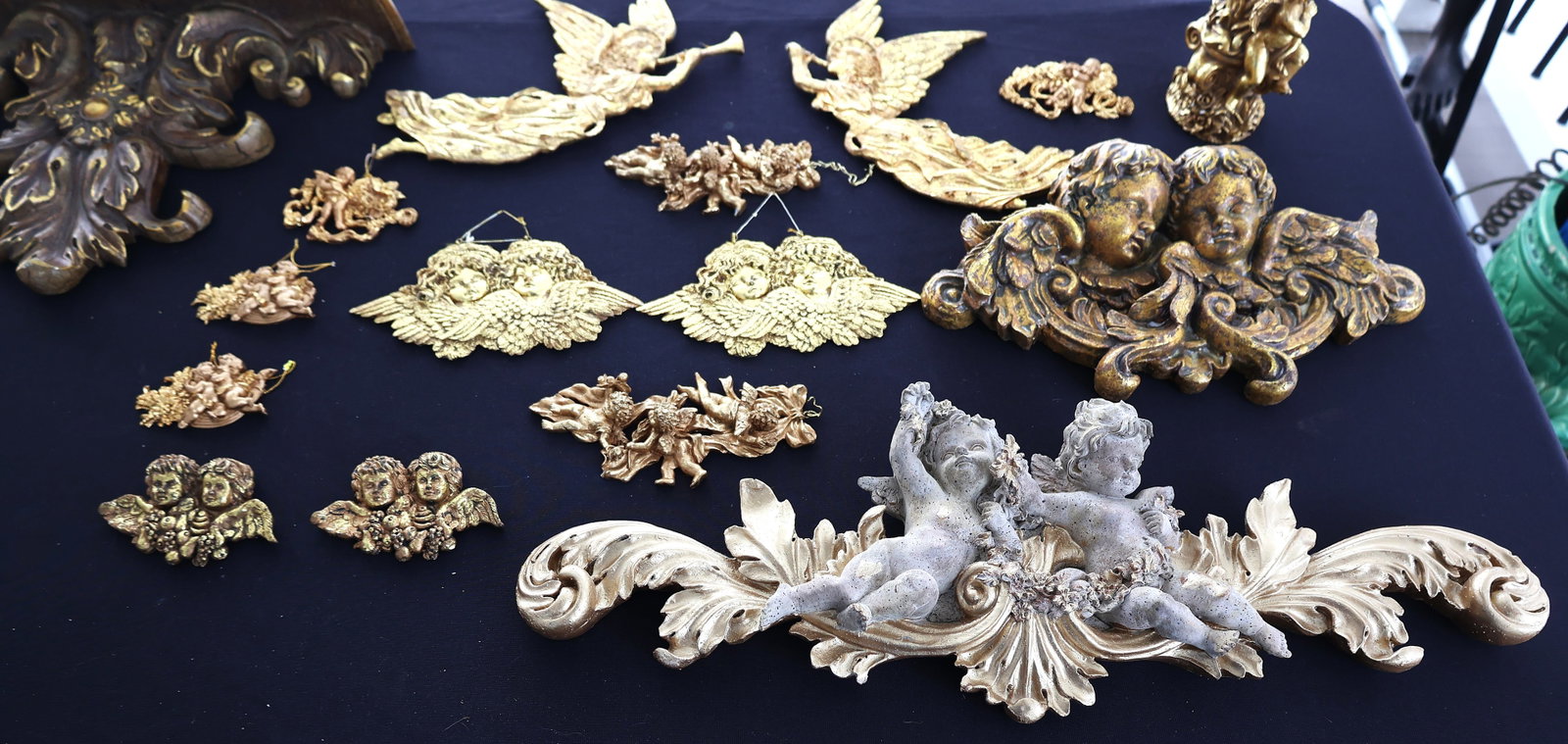 Assortment of Cherub / Putti Decoration in Hard Composition, Most in Gilt Finish SEE PICTURES (1 of 7)