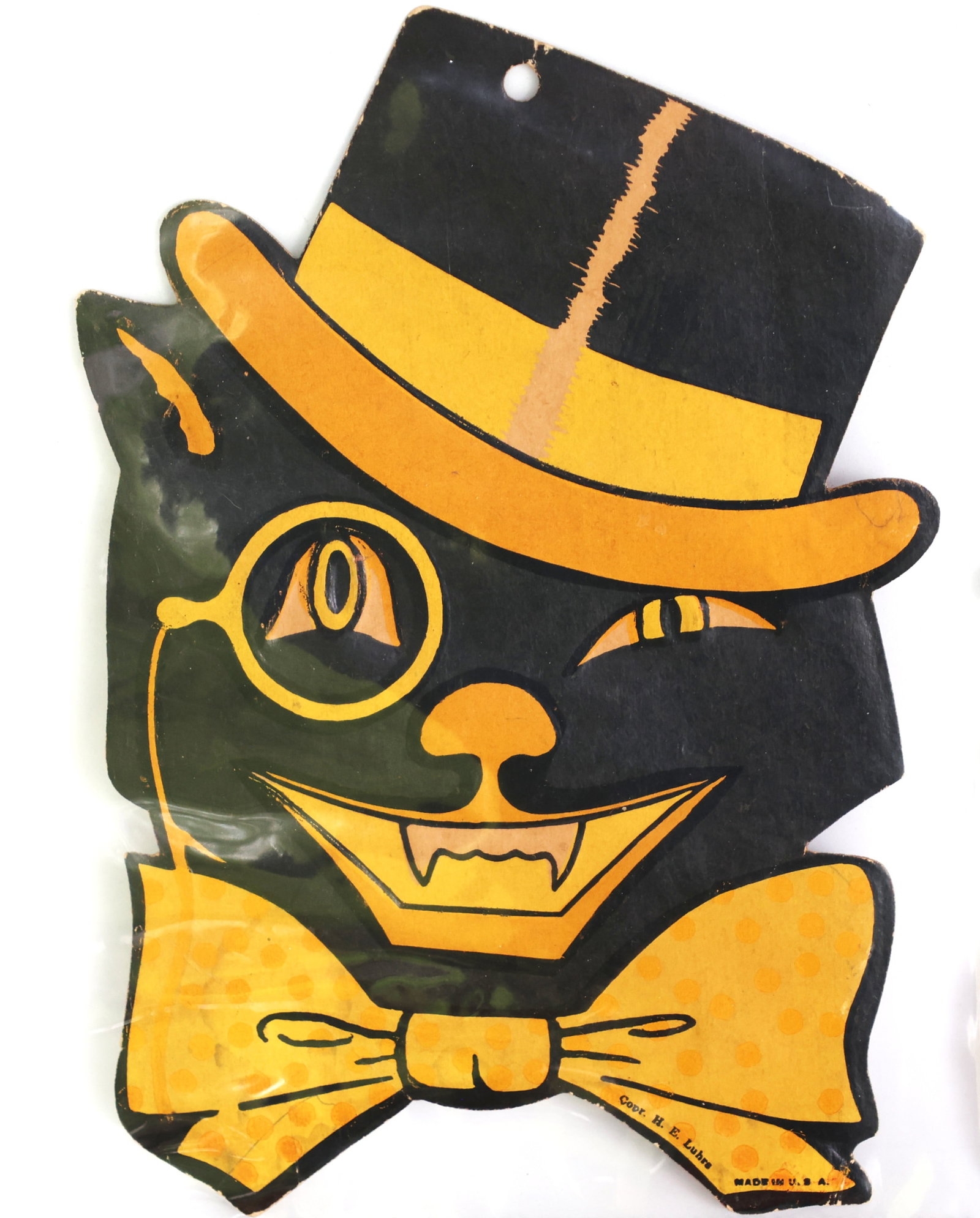 vintage H.E. Luhrs die-cut paper Halloween Black Cat and 7 Other Halloween, See Pictures (1 of 8)