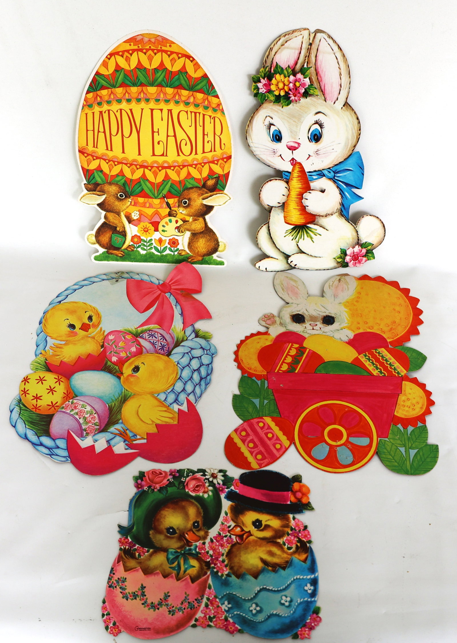 5 Assorted EASTER Holiday Cutout Paper Decorations - See Pictures (1 of 4)