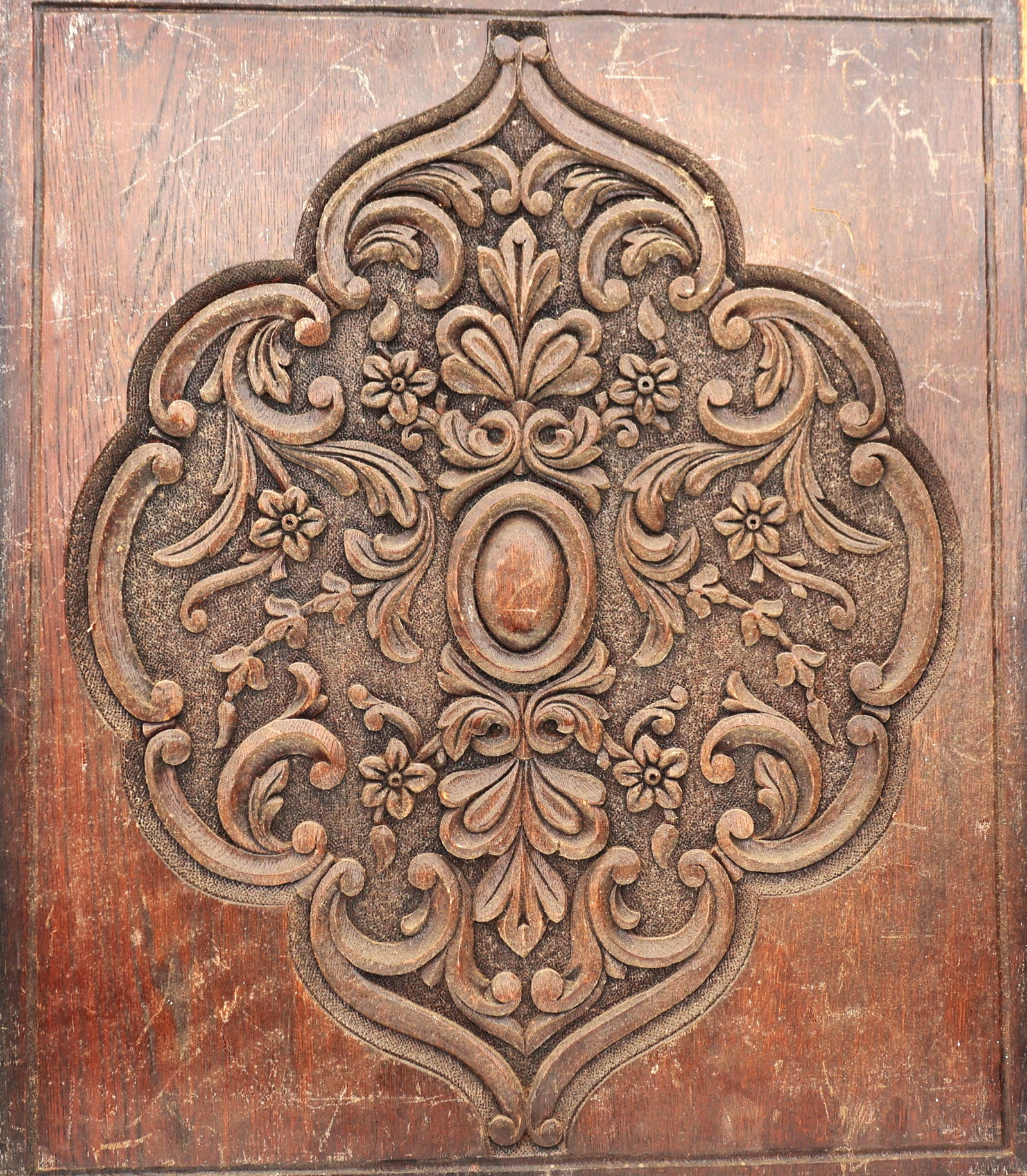 Antique intricate bas-relief wood panel 25 in. x 21 1/4 in.: Size: 25 x 21 1/4 in. inches ; Antique intricate bas-relief wood panel 25 in. x 21 1/4 in.