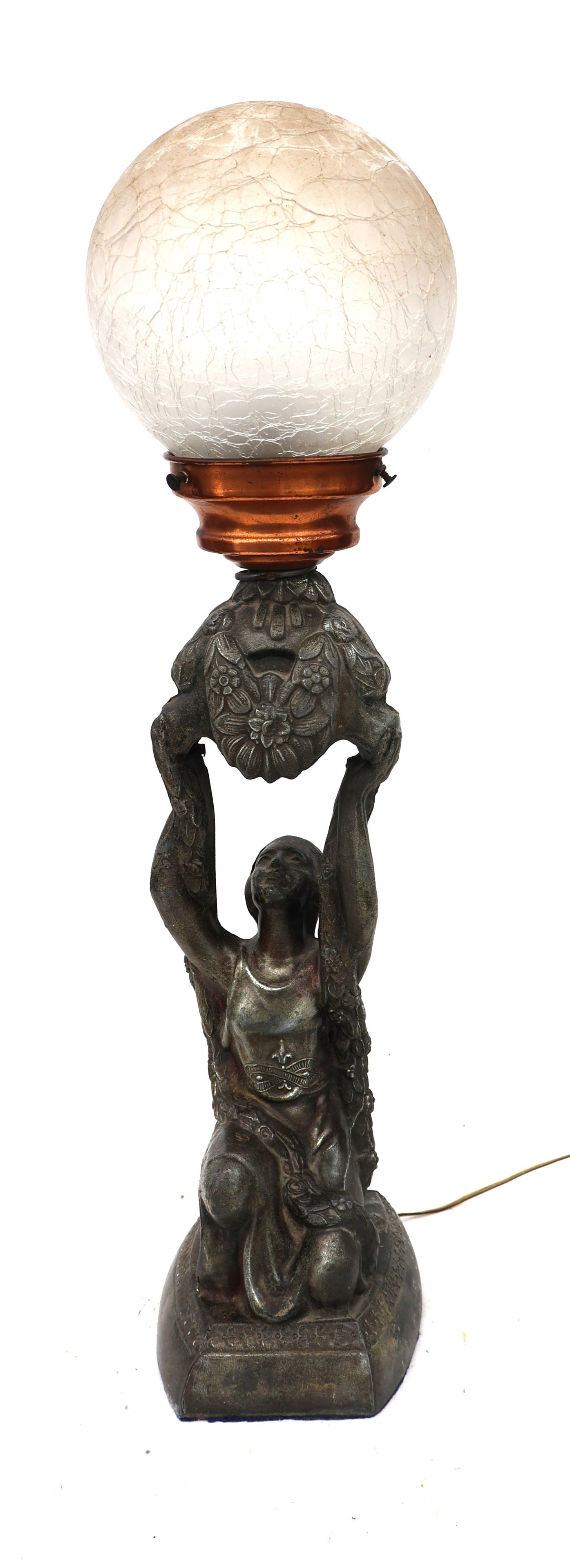 Art Deco Joan of Arc table lamp manufactured by La Belle Specialty Co. in the 1920s.The figure is c (1 of 7)