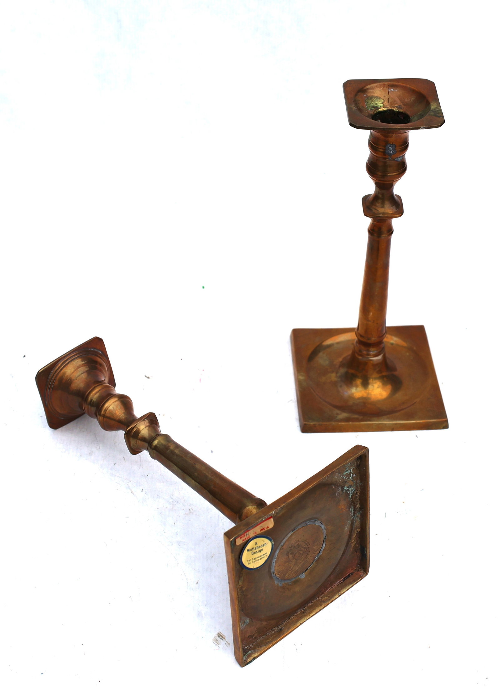 Pair Classical Tall Brass Candlesticks - 5