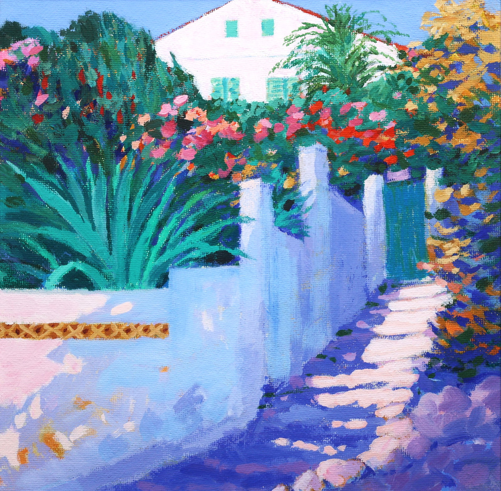 James Tytler, 20th C. Oil on Canvas Framed "House of Pierre Bonnard", "Path To The Pink House" (1 of 5)