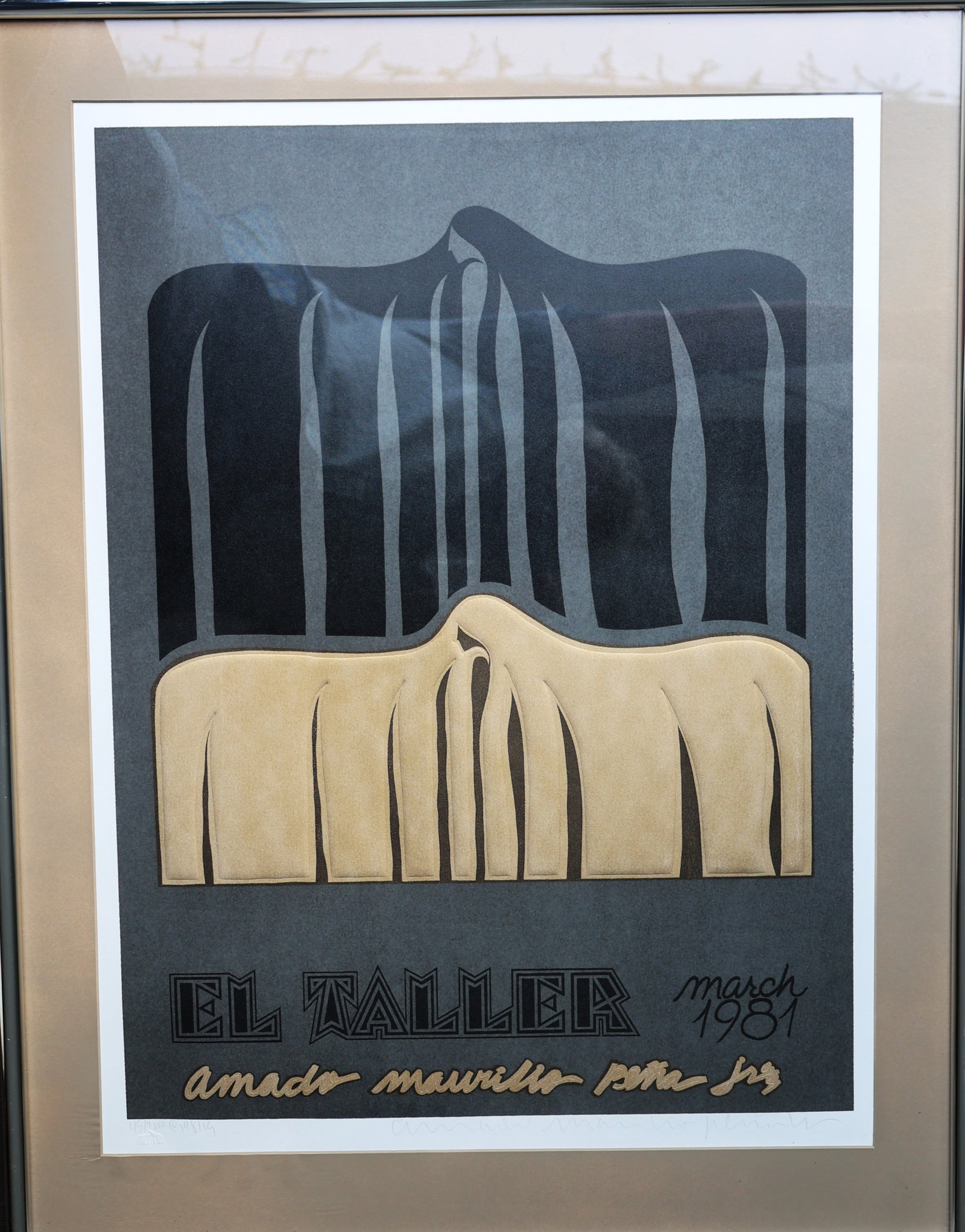 Amadao M Penn Jr,; 115/350, 1981, Sogned limited edition "Ano Uno, El Taller March 1981" poster by a (1 of 5)