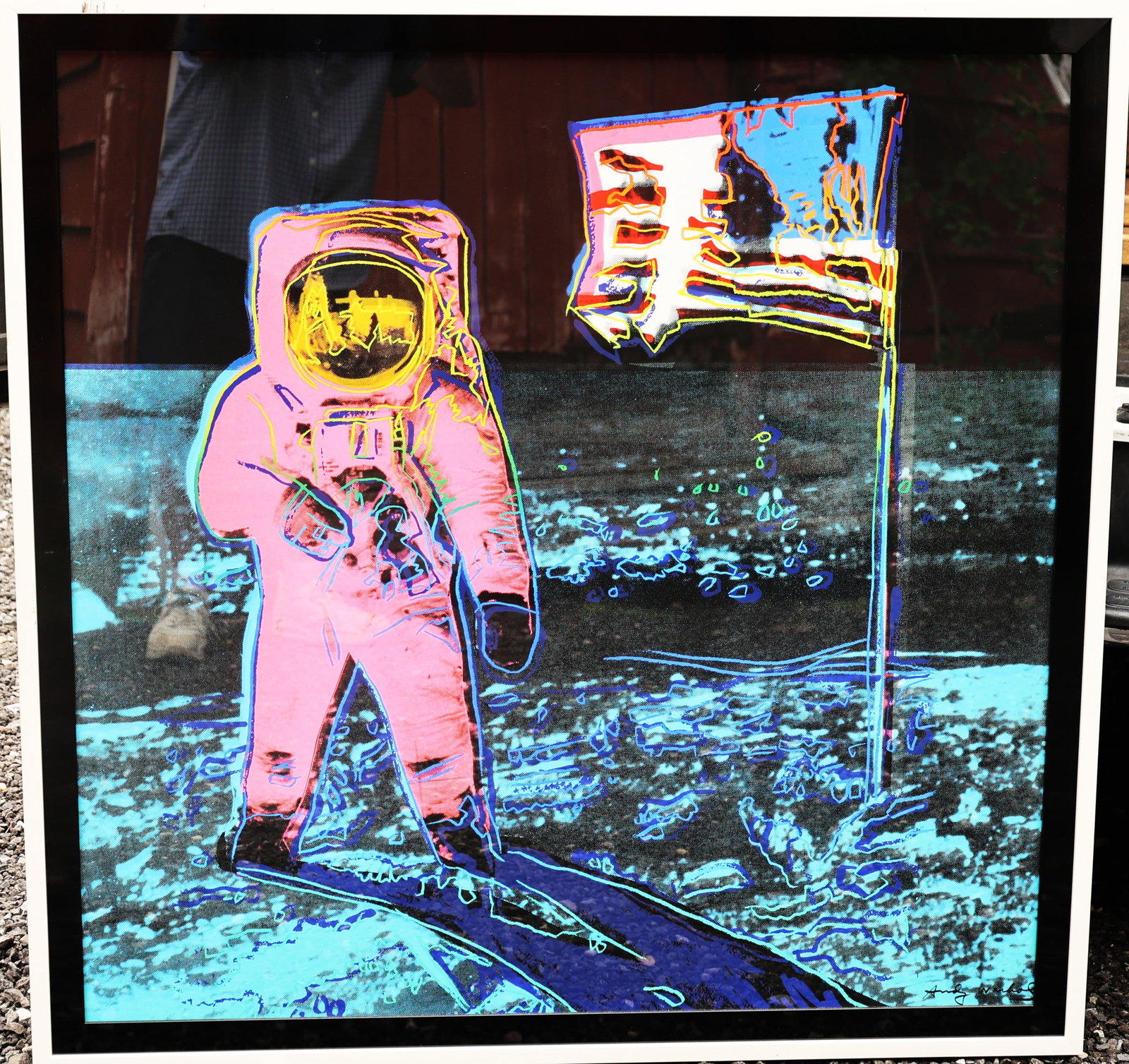 Andy Warhol "Moonwalk" :Large Size 40 in. x 40 in., Signed in Plate, Framed (1 of 8)