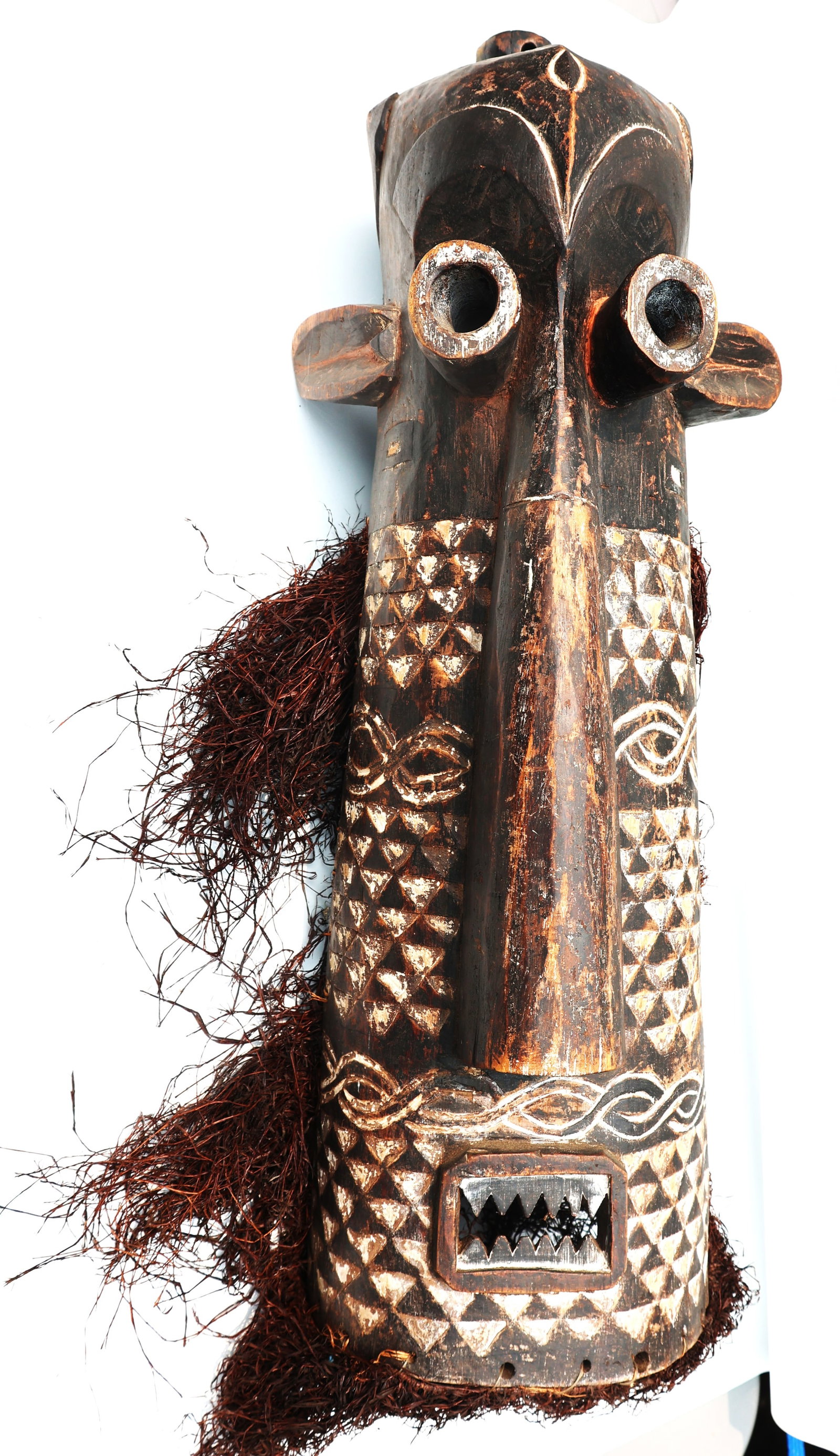 Pende Pumbu mask from the Democratic Republic of the Congo, typically used by chiefs to assert autho (1 of 7)