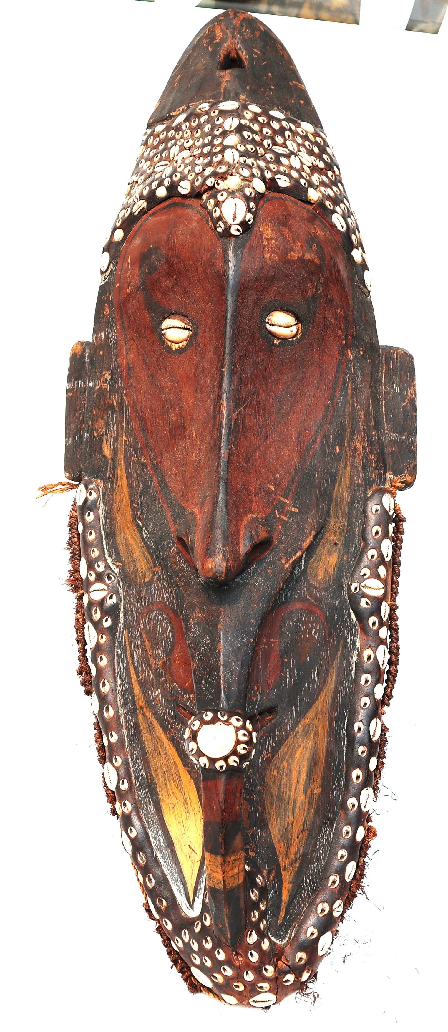 traditional Mwai mask from the Sepik River region of Papua New Guinea, traditionally used to represe (1 of 8)