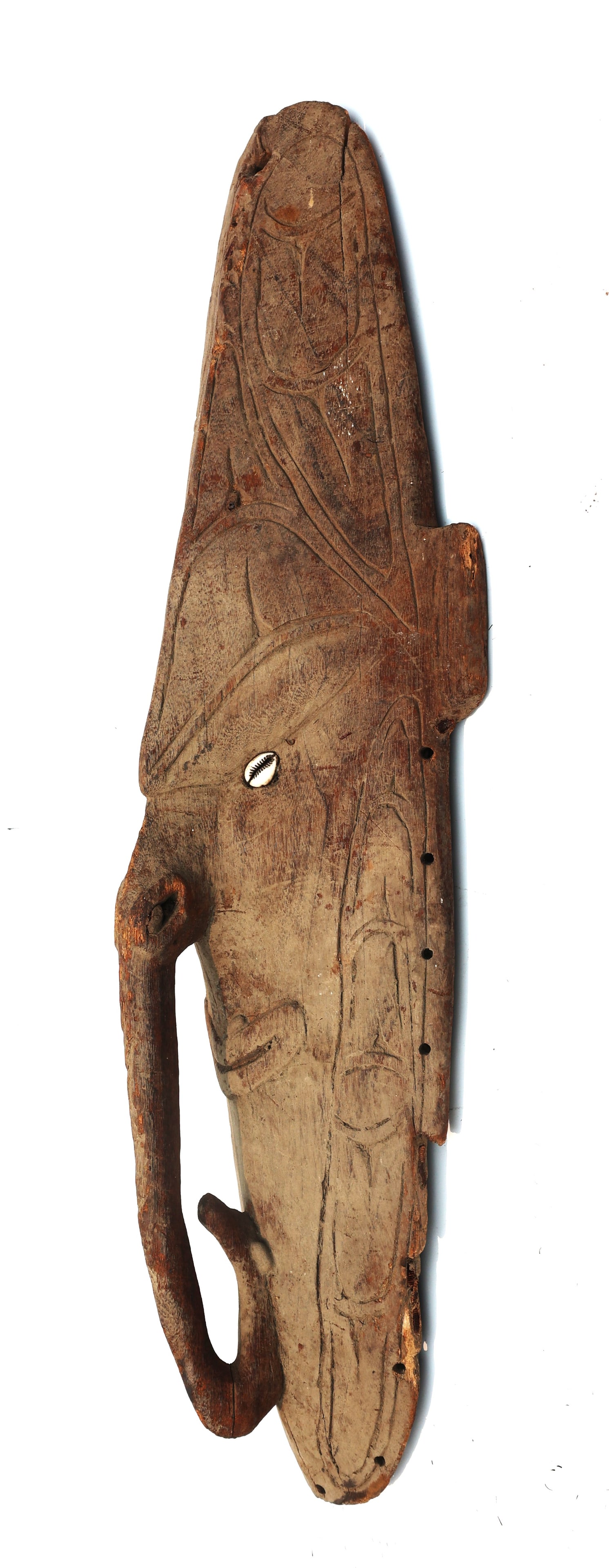 ceremonial Mei mask from the Iatmul people of the Sepik River region in Papua New Guinea.It is carv (1 of 8)