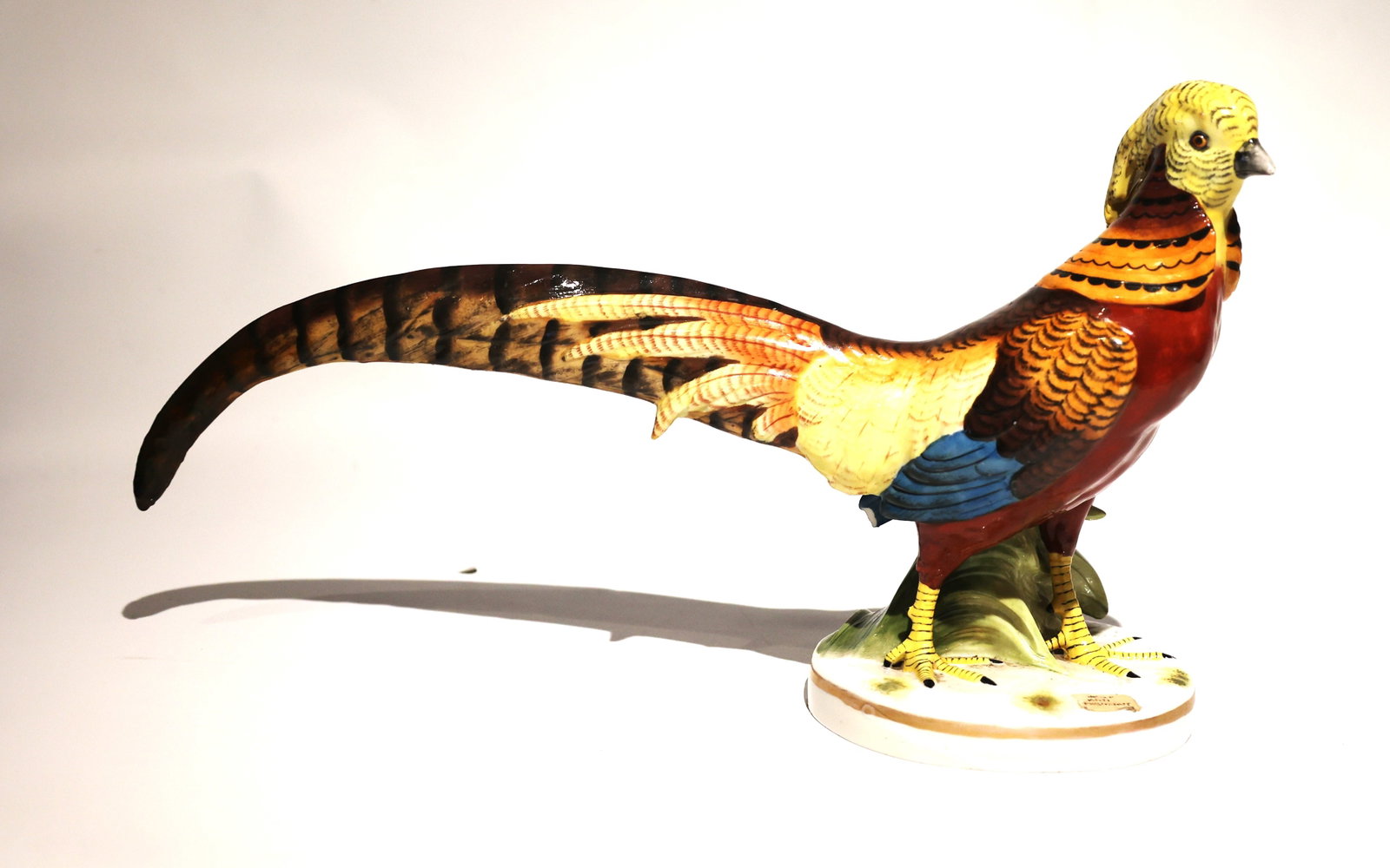 Vintage Capodimonte Fine Porcelain Pheasant Figure Statue, Original Label on Base (1 of 9)