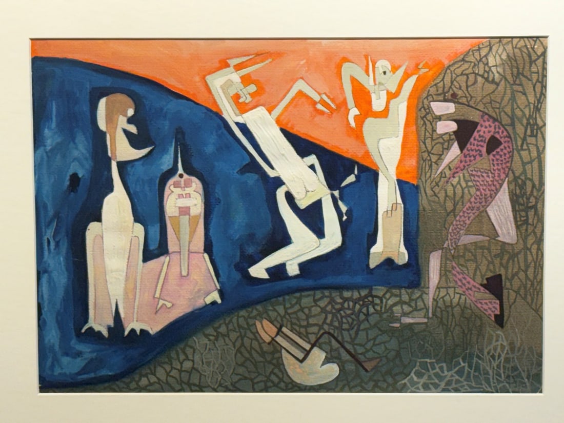 Eugene Arcieri; 20thC. Surrealist Gouache Composition Signed - 3