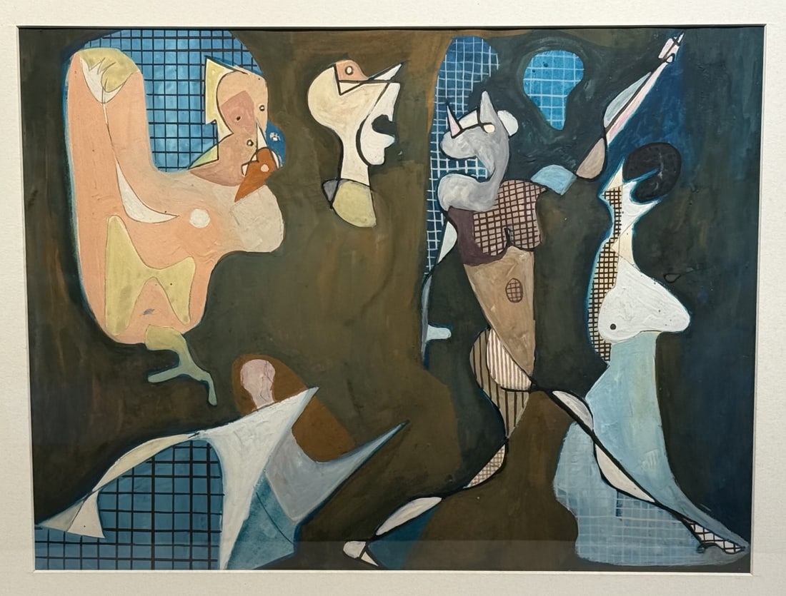 Eugene Arcieri; 20thC. Surrealist Gouache Composition Signed (1 of 5)