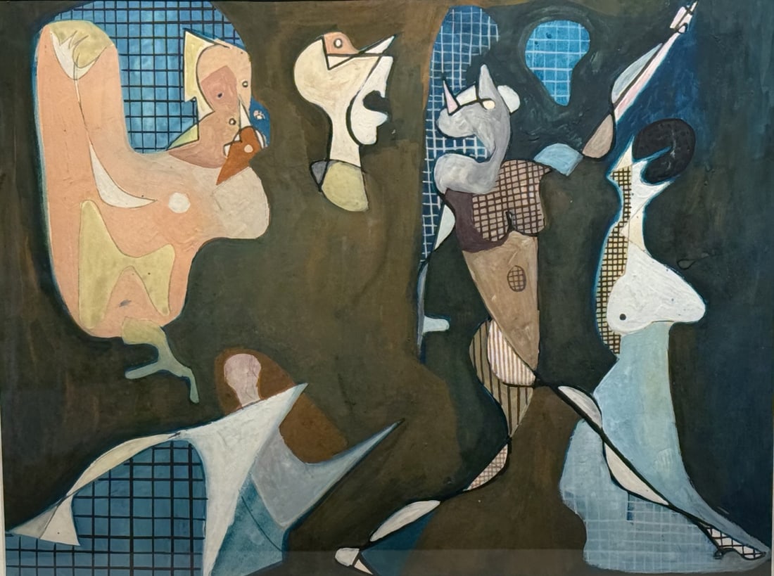 Eugene Arcieri; 20thC. Surrealist Gouache Composition Signed - 3