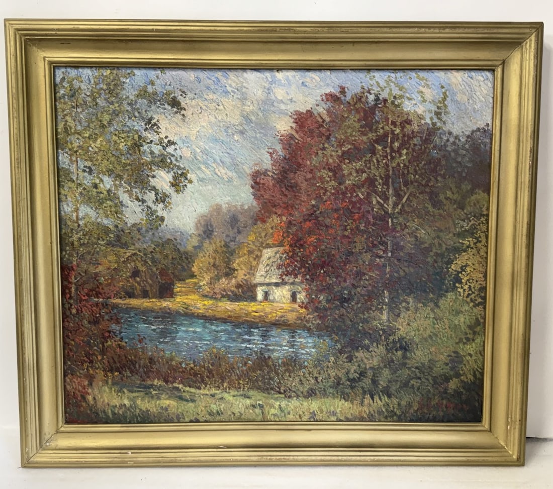 George Loftus Noyes; Important American Oil “Springtime “ Signed: George L. Noyes(1864-1954) Important American oil on canvas. Springtime. Signed lower right; 25in. x 30in.(image), 31in. x 35.5in.(framed) Original Estate Condition - Original Period Frame.