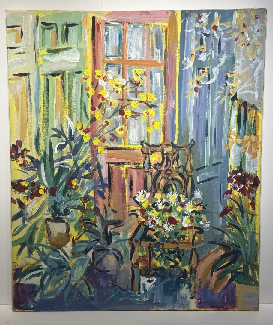 Henri Matisse(manner of); 20thC. Impressionist Oil Garden Window (1 of 4)