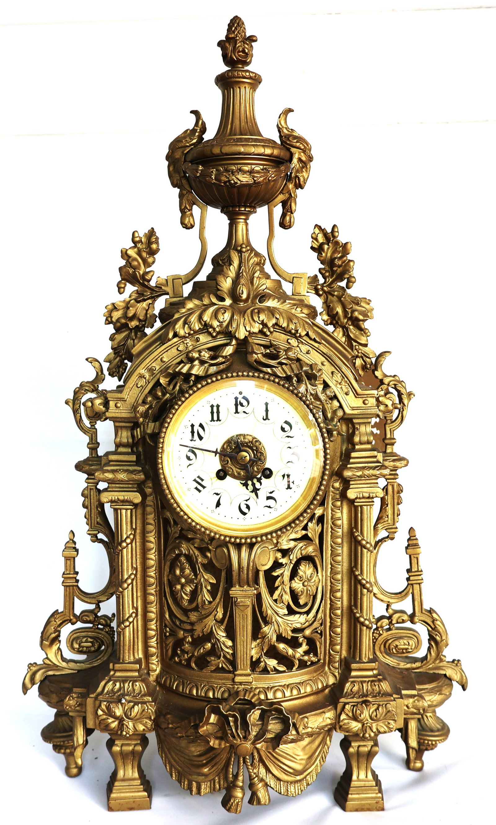 Spectacular Very Large High Quality 19th C, Bronze Rococo Revival French Louis XIV Clock (1 of 10)