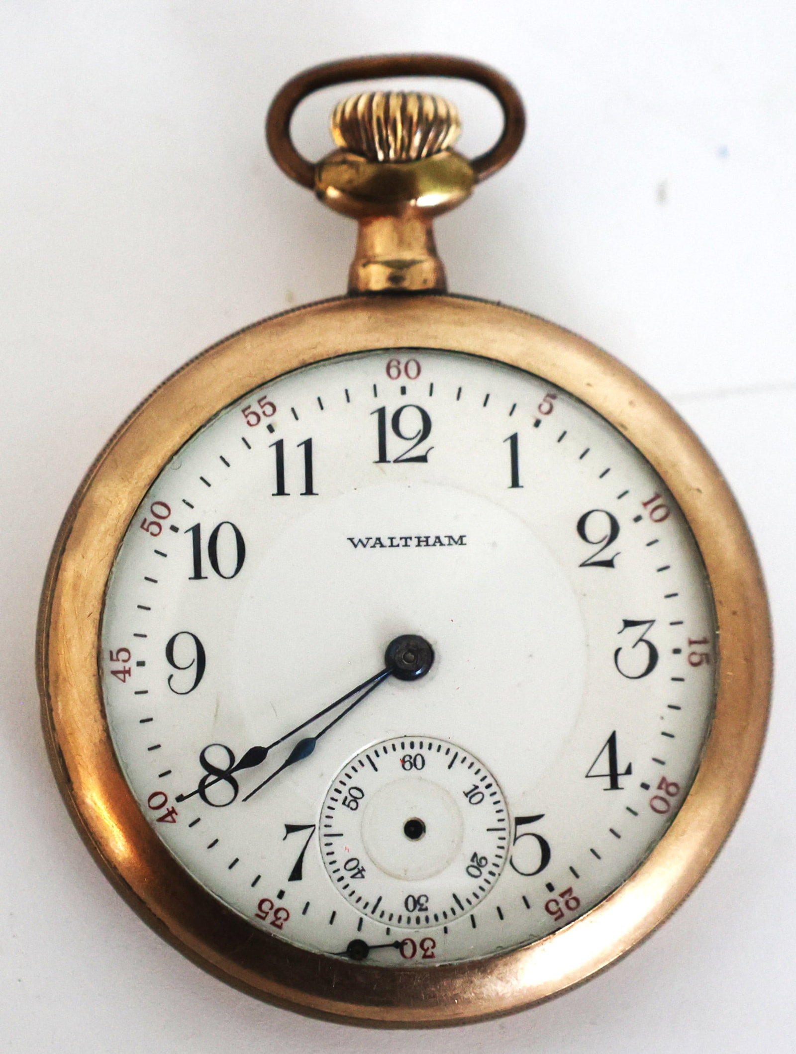 Waltham 10K Gold Filled Pocket Watch, A W W Co. Riverside, Waltham Mass (1 of 5)