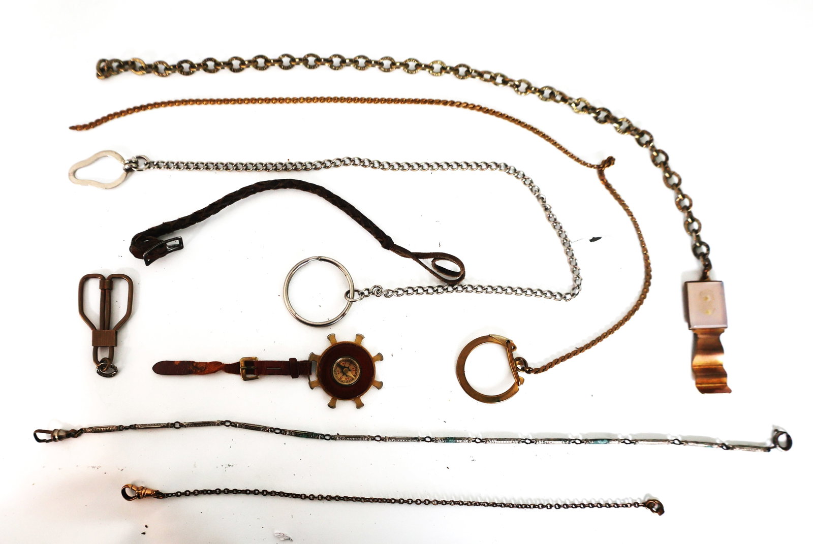 Group Lot Vintage Watch Fobs, with Compass - SEE PICTURES (1 of 3)