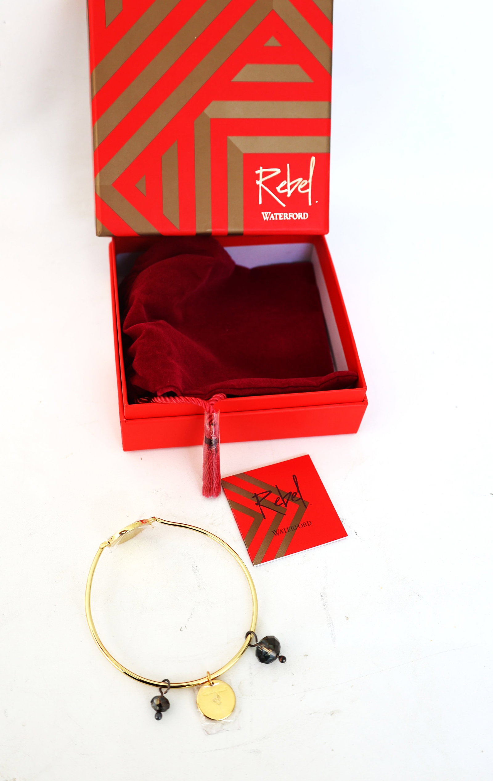 Rebel by Waterford Charm Bracelet in Original Box ; 2 7/8 in. diameter (1 of 4)