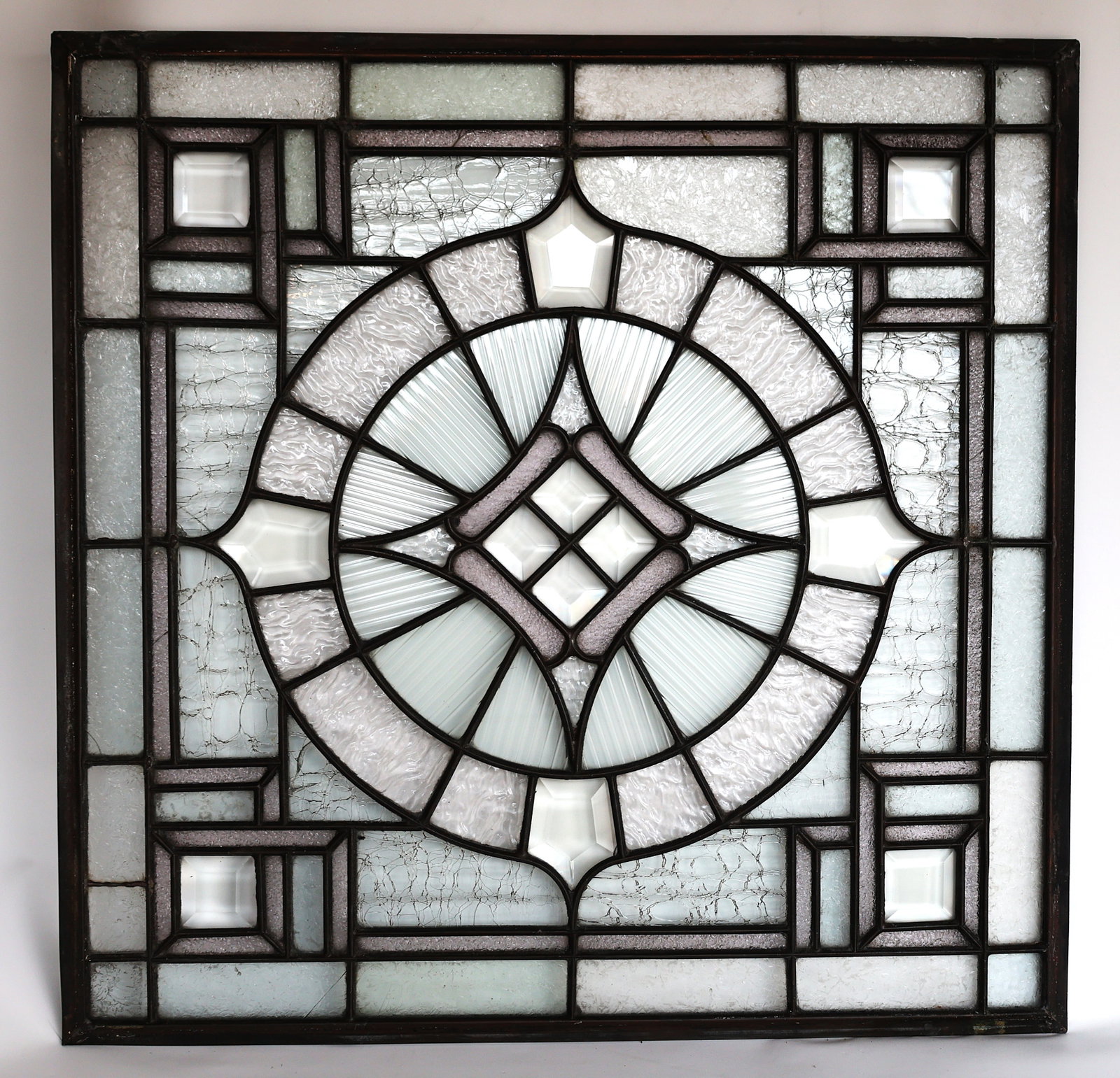 Fabulous Quailty Leaded Glass Beveled Glass and Razor Cut Glass Panels Window (1 of 11)