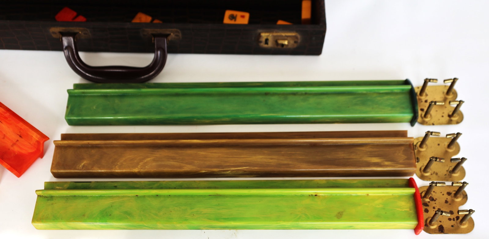 Vintage Chinese Bakelite Mahjong Mah-Jongg Set - 5