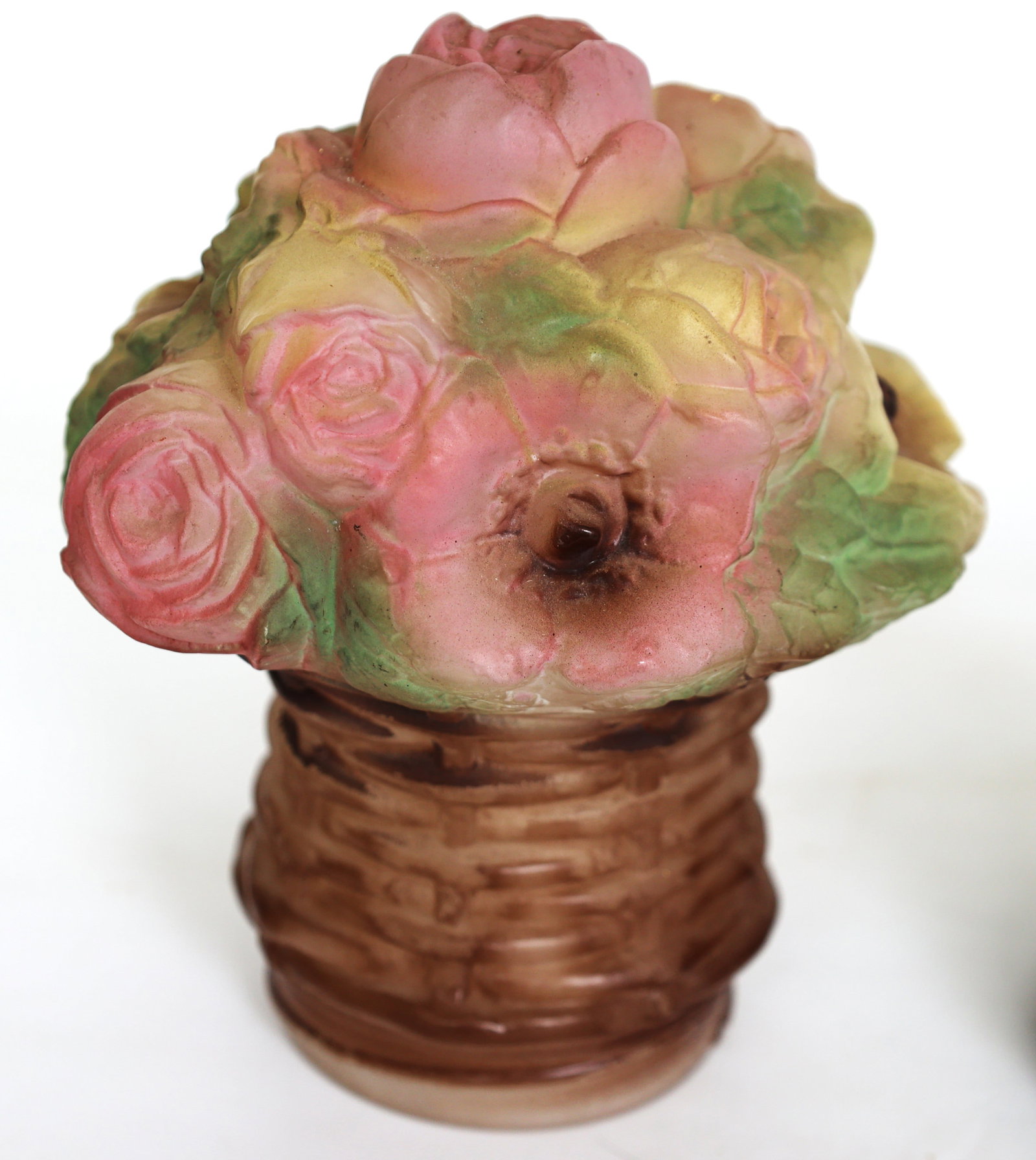 vintage Tiffin Glass "Flower Basket" boudoir lamp from approximately the 1920s.It features a mold-bl (1 of 8)