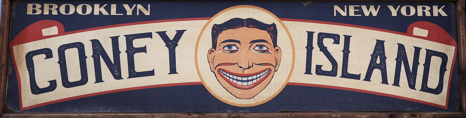 Novelty Wood Sign Coney Island 49.25 inches length (1 of 4)
