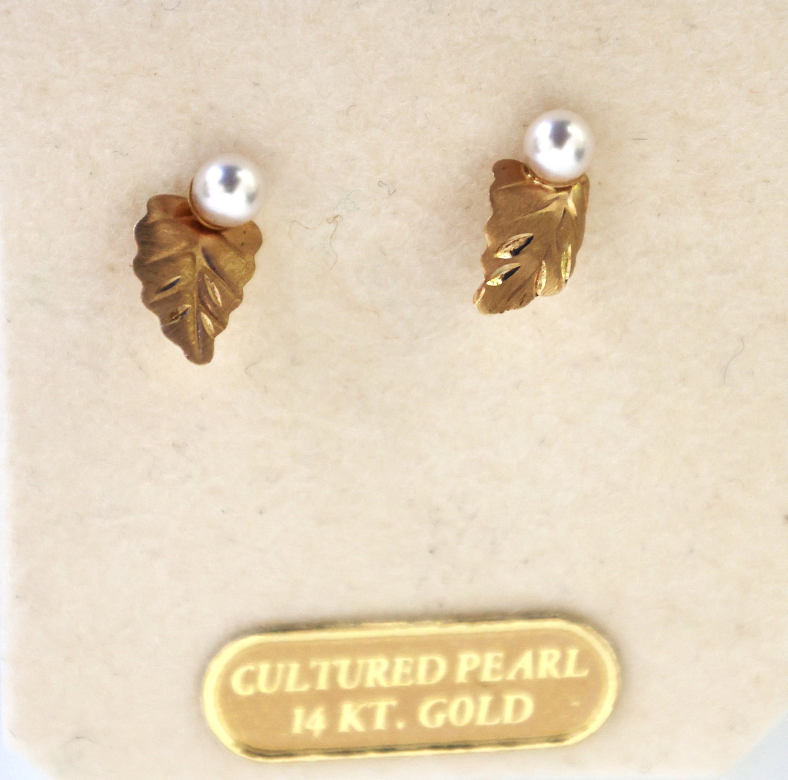 0.26 DWT 14K Yellow Gold Freshwater Pearl Earrings with Removable Leaves, 14K Gold Backs: 0.26 DWT 14K Yellow Gold Freshwater Pearl Earrings with Removable Leaves, 14K Gold Backs. Size: 1/4 in. x 3/8 in.