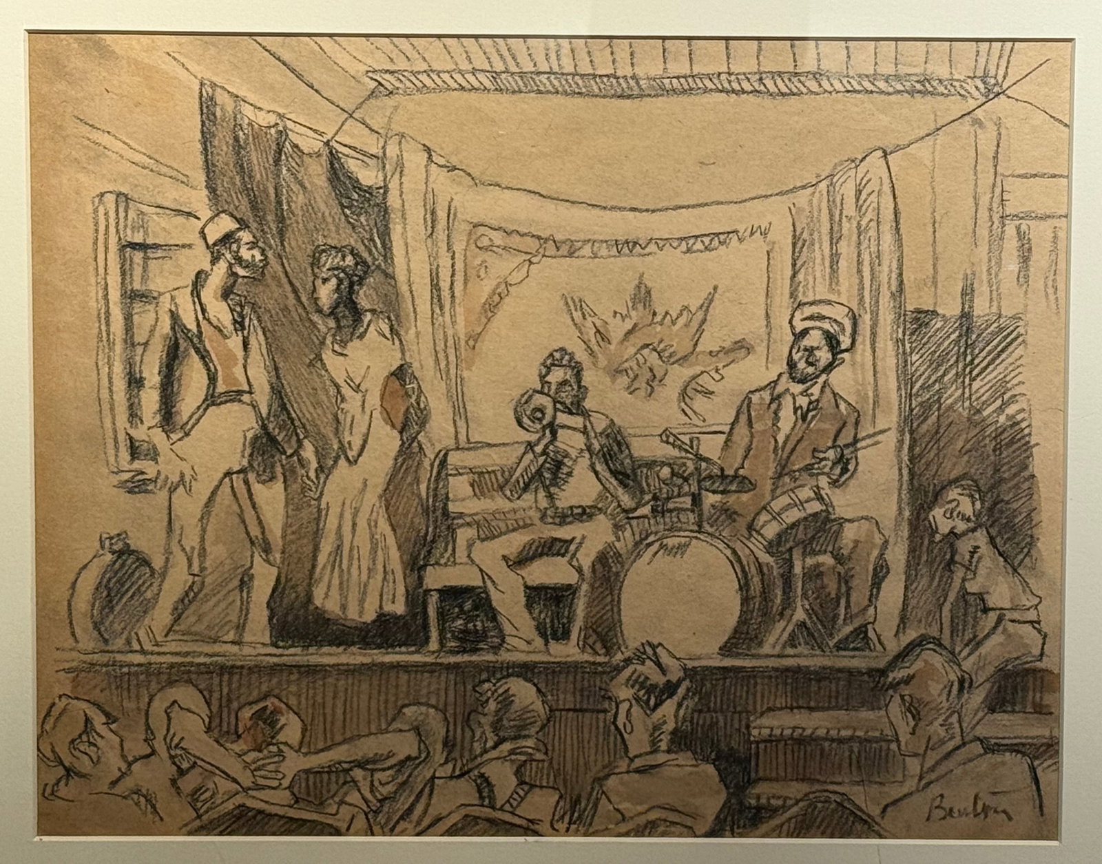 Thomas Hart Benton; American Regionist Drawing Signed (1 of 5)