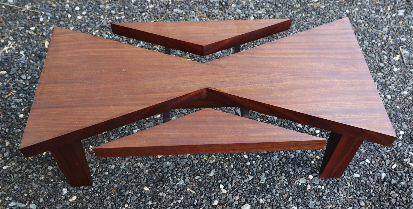 modular coffee table is a Danish Modern teak design by Laurits M. Larsen, featuring a distinct scul (1 of 7)