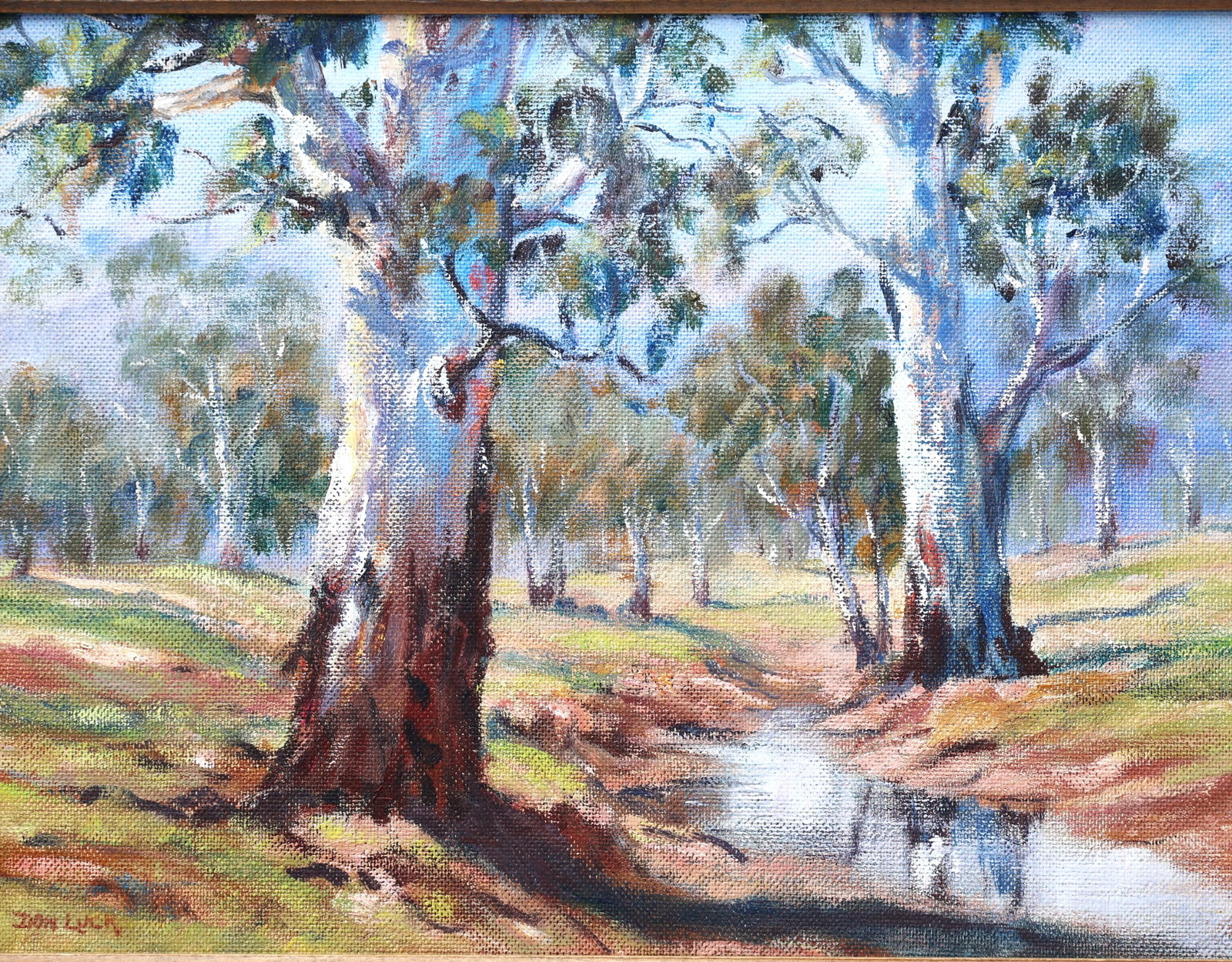 Don Luck , Oil Painting on Board, "Poison Dog Creek:, Signed, Framed (1 of 6)