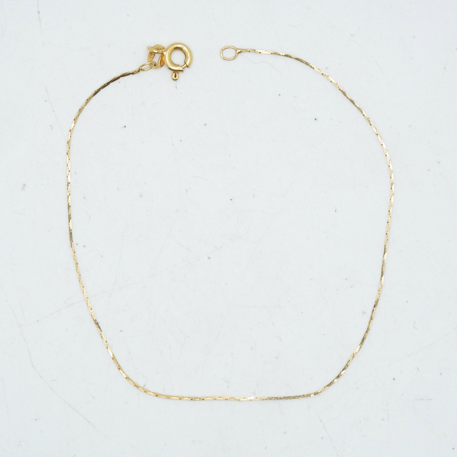 10K Yellow Gold 0.32 DWT Bracelet , 7 1/4 in. x 1/8 in. (1 of 7)