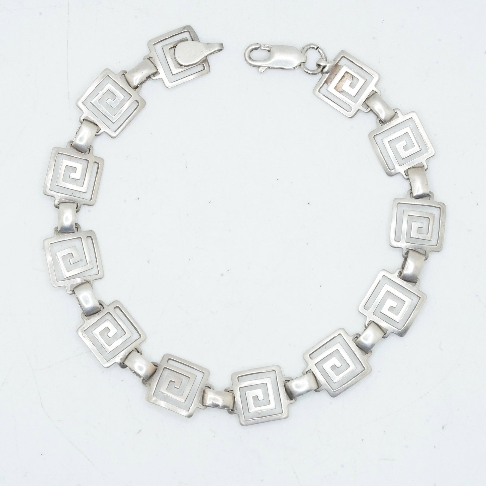 .925 Sterling Silver 9.56 Grams,Key Maze Bracelet , 8 inches x 1/2 in.: .925 Sterling Silver 9.56 Grams,Key Maze Bracelet , 8 inches x 1/2 in.