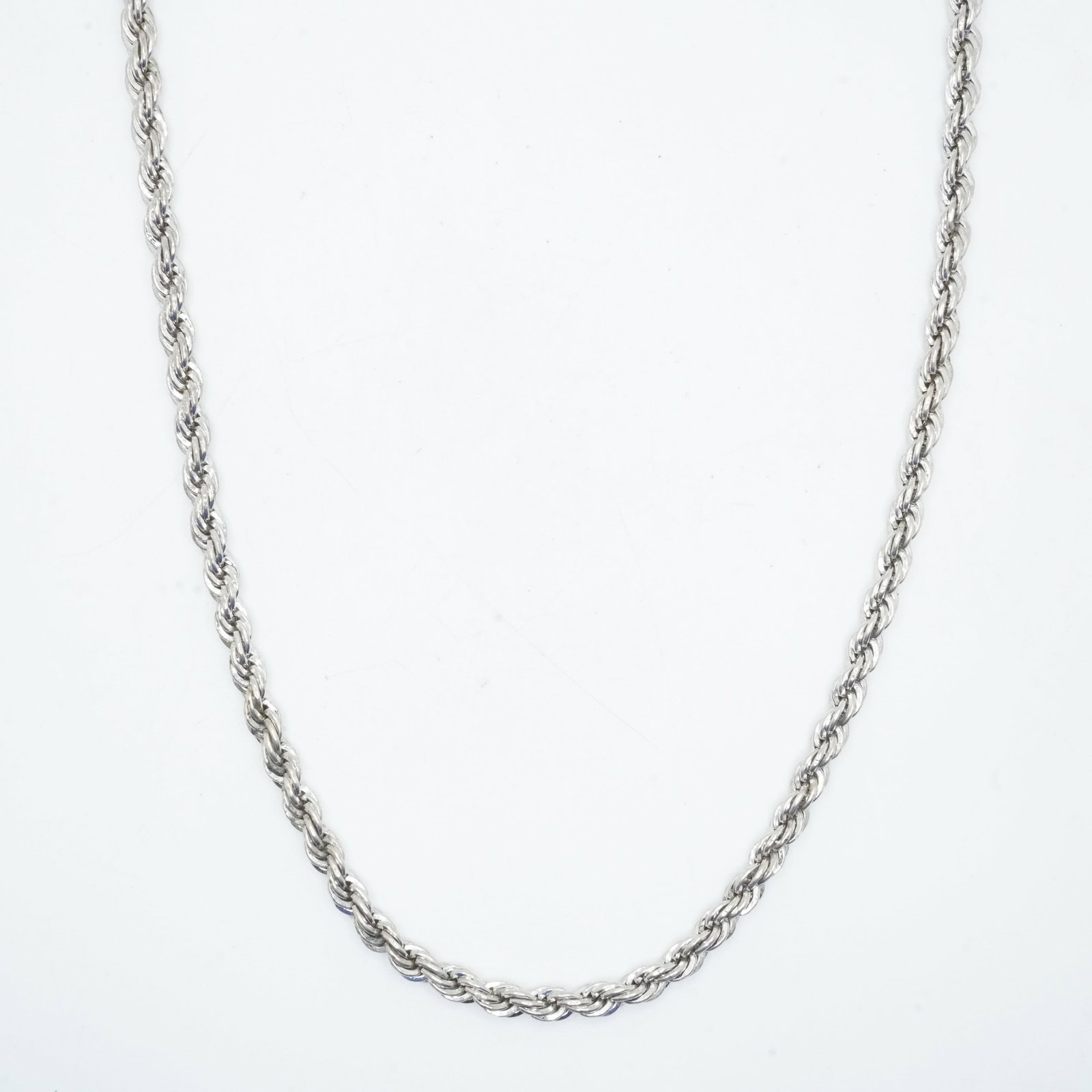 Sterling Silver 60.10 Grams, Long and Wide Rope Twist Chain Unusual Size 30 inches Length (1 of 9)