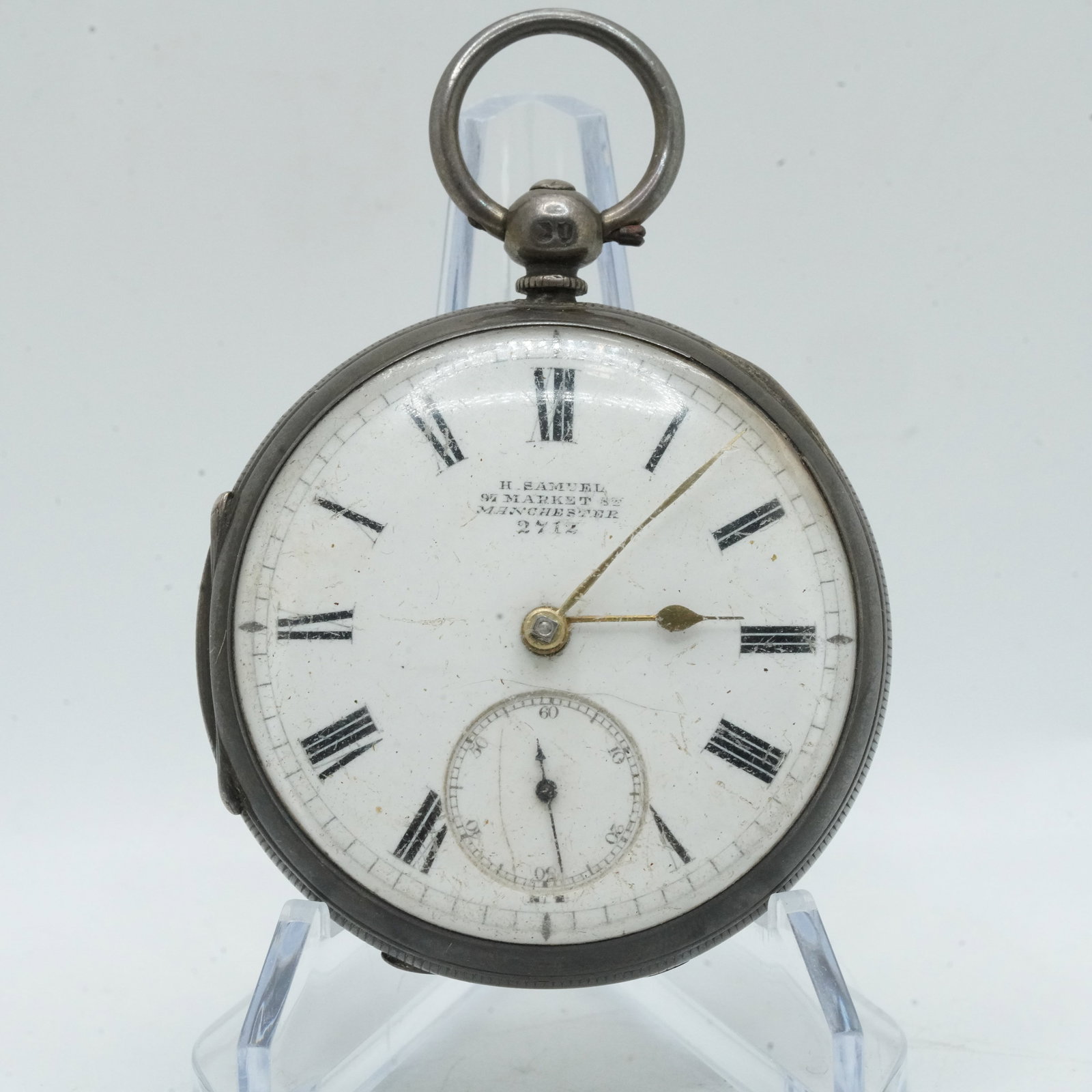Antique Key Wind Pocket Watch H. SAMUEL 97 Market St. Manchester 2712, 2 in. Dia. (1 of 14)