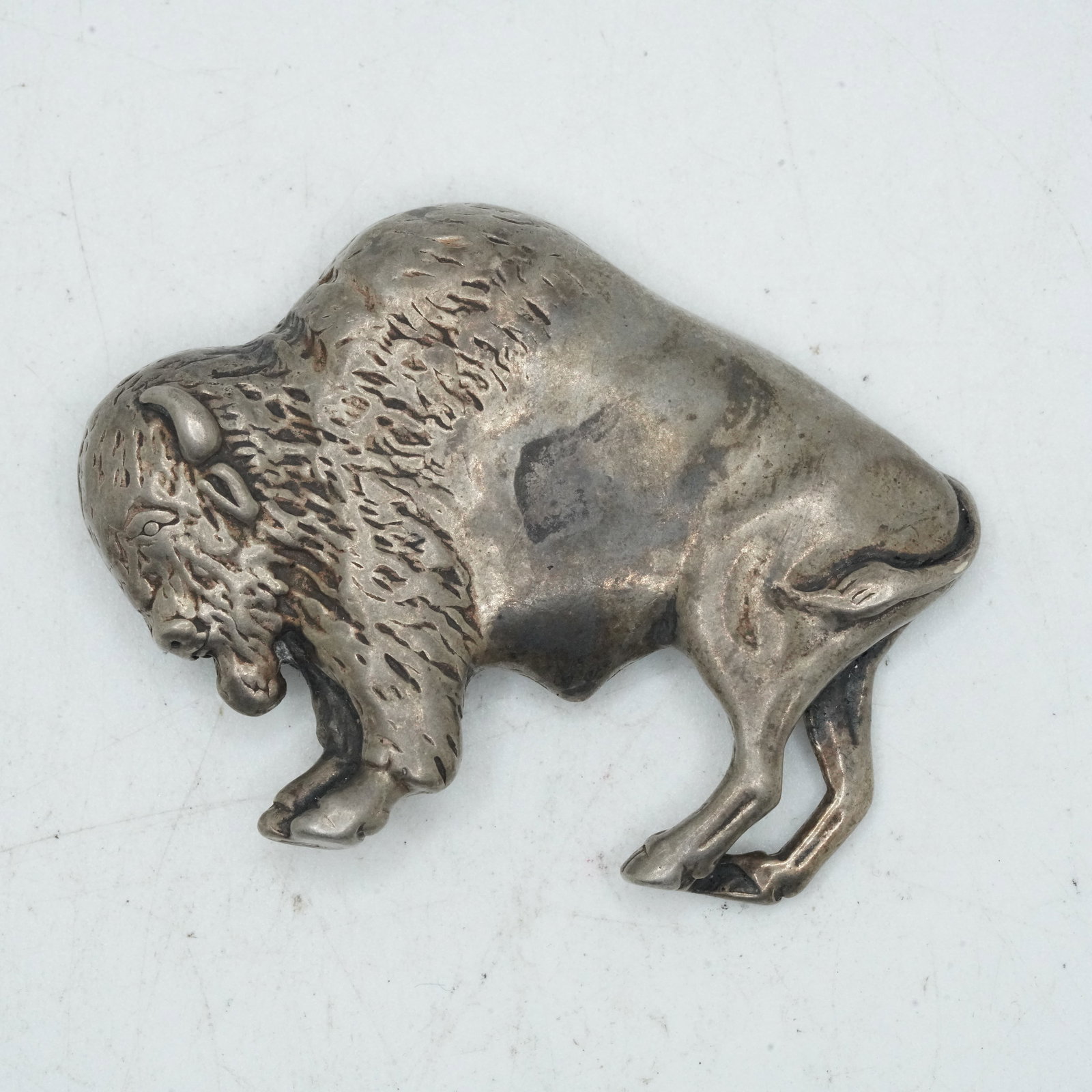 22.29 Grams Sterling Silver Liberty Buffalo Pin 2 in. x 1 1/2 in. (1 of 7)
