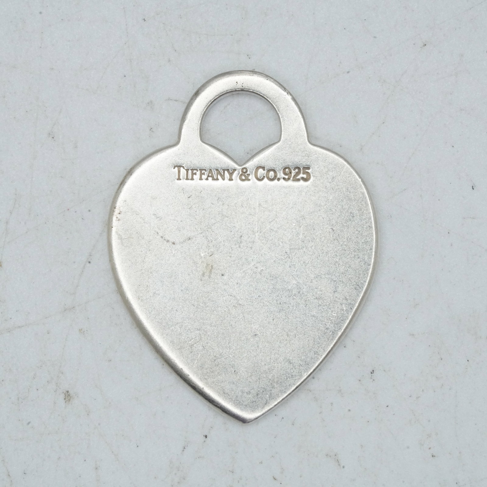 6.04 Grams .925 Sterling Silver TIFFANY & CO Heart Pendant 7/8 in.x 1 in.: 6.04 Grams .925 Sterling Silver TIFFANY & CO Heart Pendant 7/8 in.x 1 in.