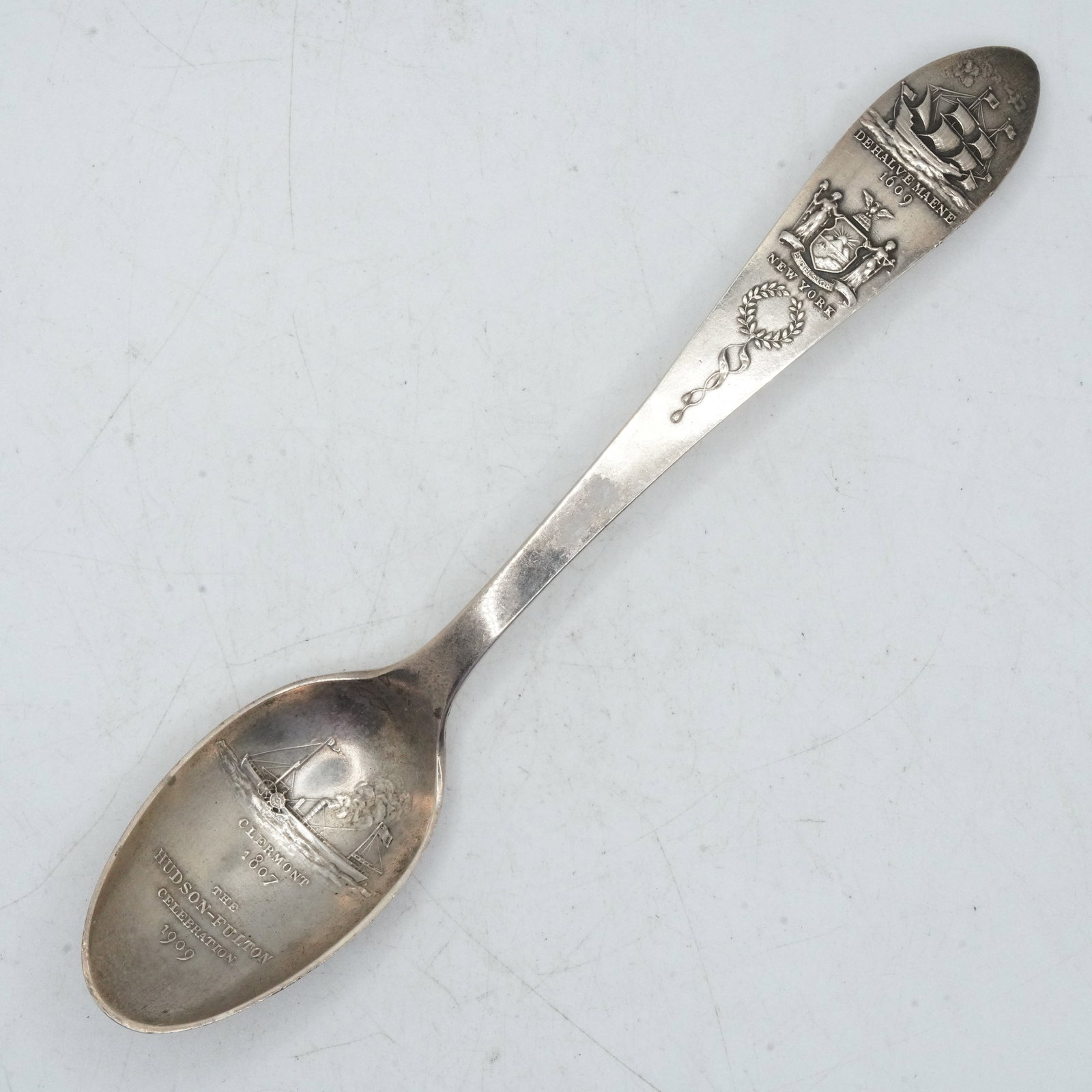 32.91 Grams .925 Sterling Silver TIFFANY & CO Commemorative Spoon HUDSON FULTON (1 of 8)