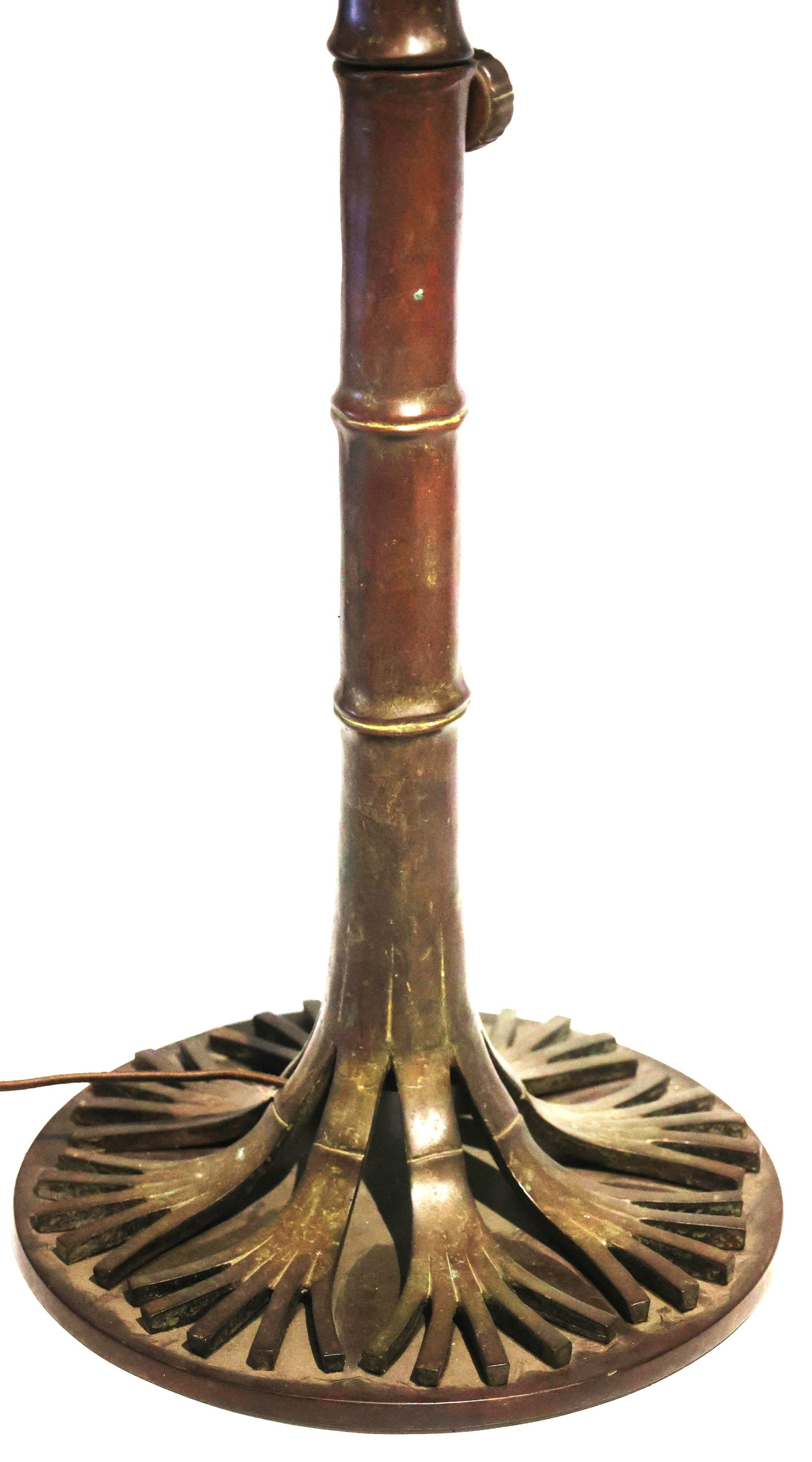 Tiffany Studios Leaded Glass Bamboo Table Lamp Signed Shade and Signed Base - 7