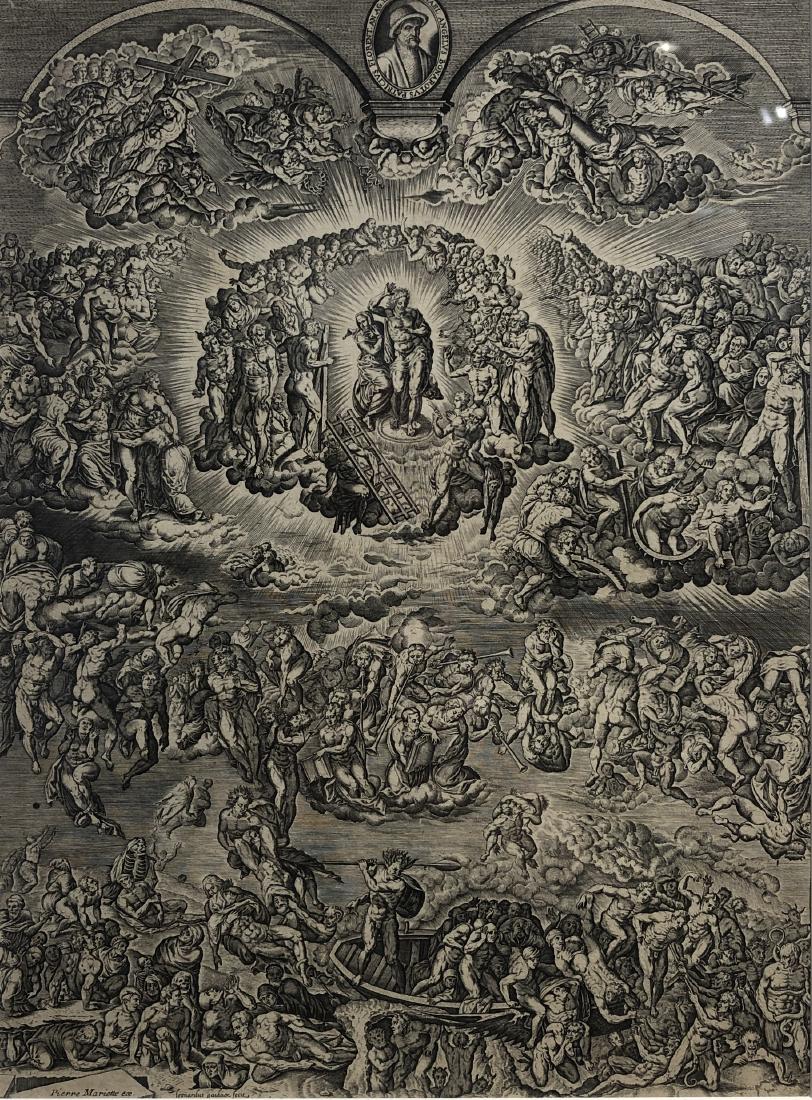The Last Judgment after Michelangelo by Gaultier (1 of 2)