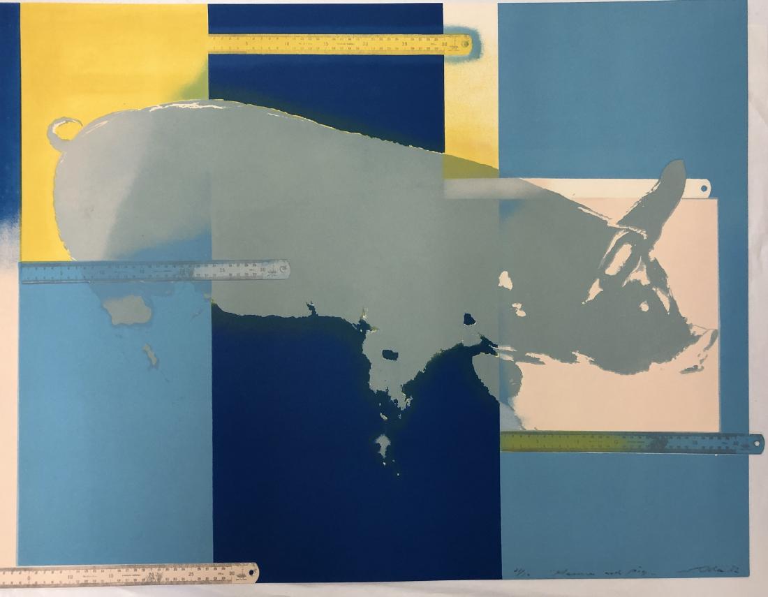 Pr. Colorful Prints Depicting Pigs (1 of 2)