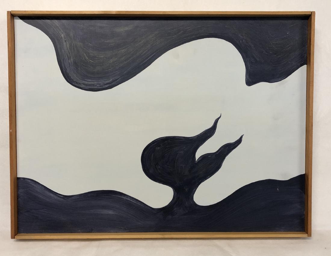 William Downing Abstract Color Field Painting, "The: 24" wd x 18" ht. Acrylic on masonite. Housed in simple wood frame. 1969 Downing, an electrical engineer, executed his entire body of work from 19