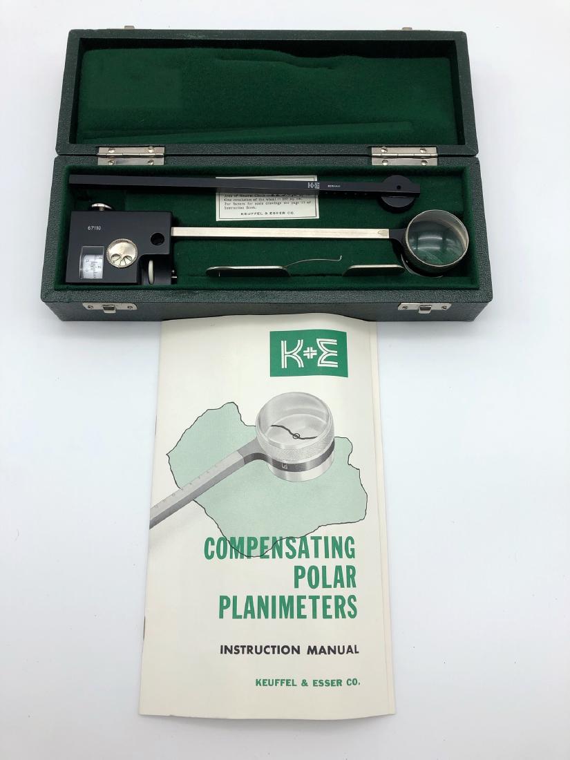 Keuffel and Esser Co. Compensating Polar Planimeters: Keuffel and Esser Co. Compensating Polar Planimeters Provenance: The antique map collection of Glen F. Brown. Brown, an American geologist who mapped the Arabian peninsula and divined water where none