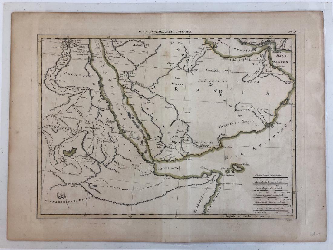 Antique Maps: Group of 9 maps relating to Arab: Largest: 20" wd.x 17" ht. 