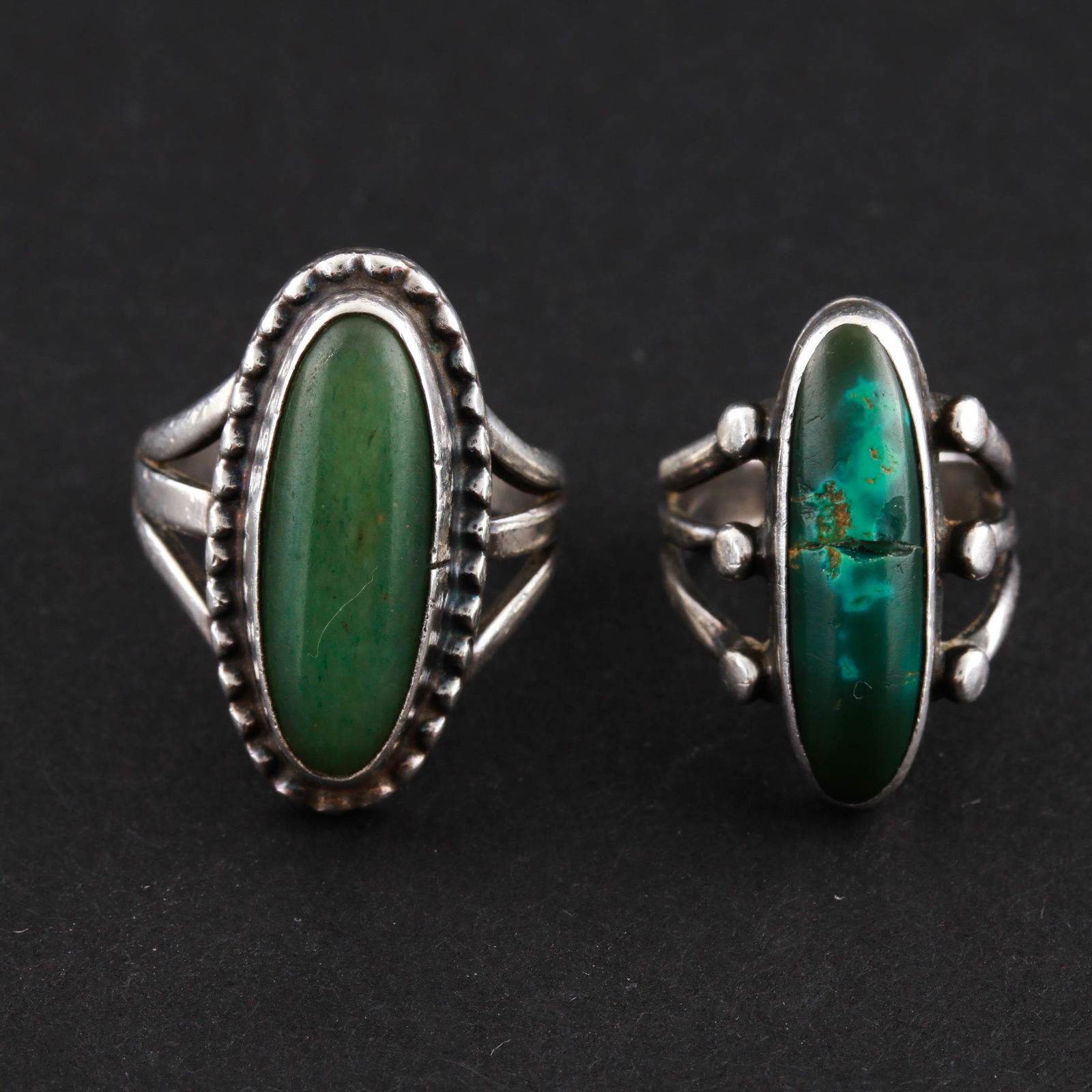Sterling Silver Turquoise and Adventurine Rings (1 of 5)