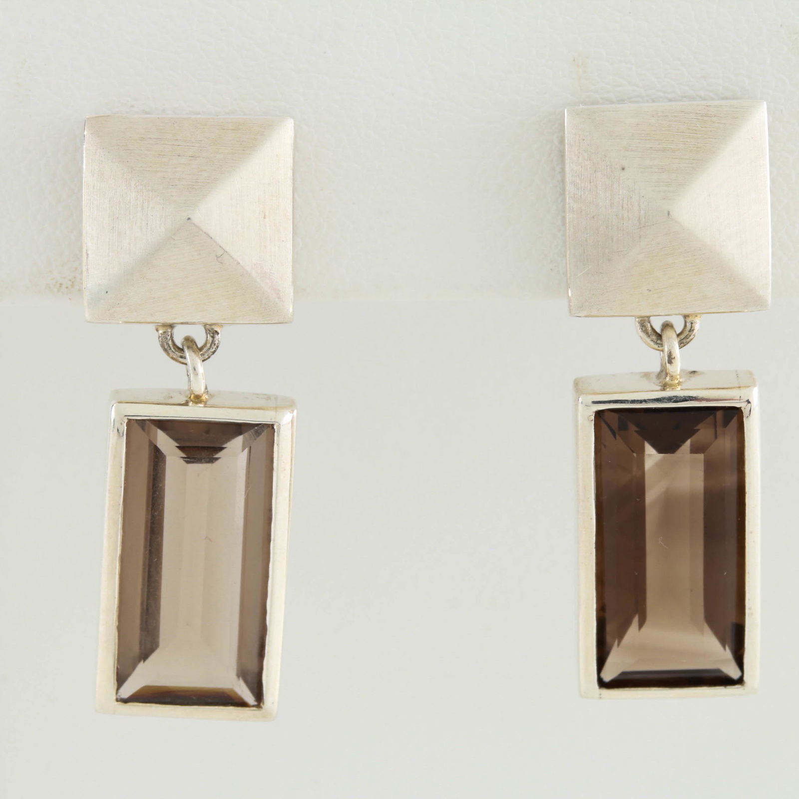 Sterling Silver Smoky Quartz Dangle Earrings (1 of 2)