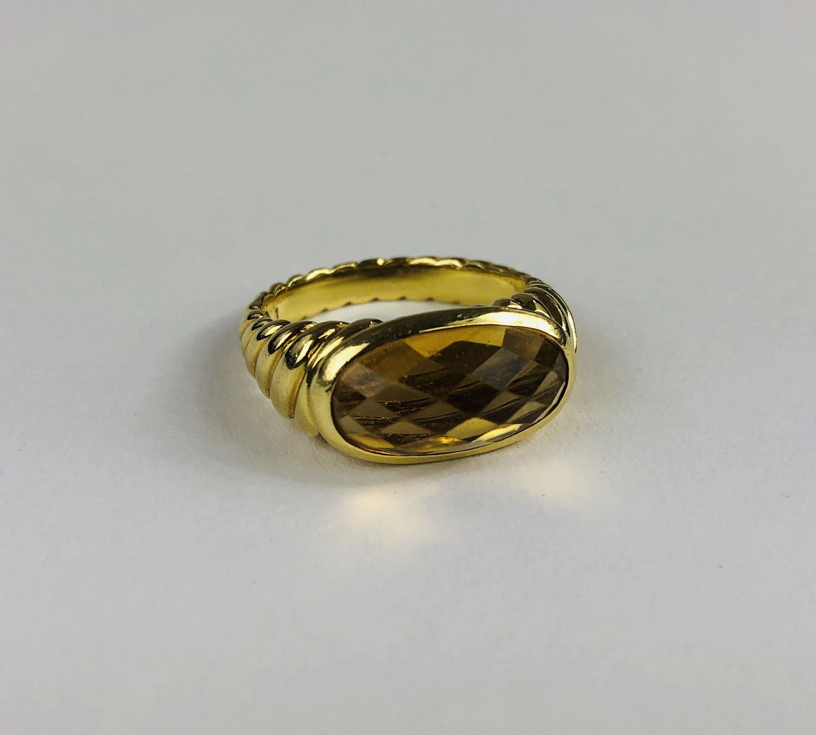 David Yurman 18K Gold Citrine Ring (1 of 1)