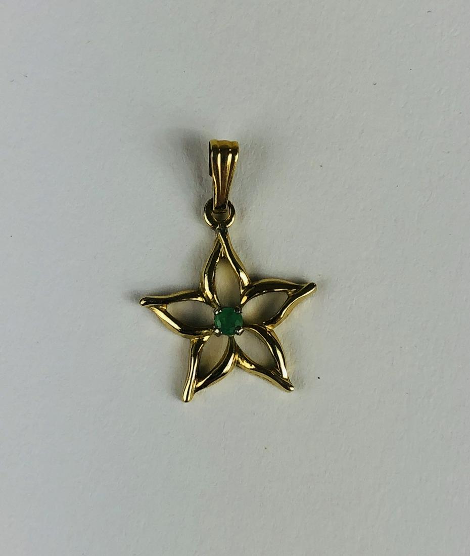 12K Green Emerald Pendant (1 of 1)