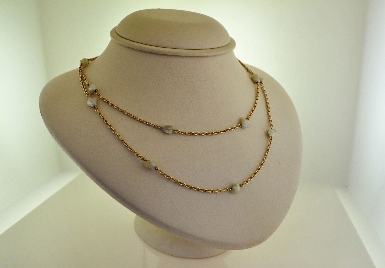 Gold Filled Chain with Natural Freshwater Pearsl (1 of 1)