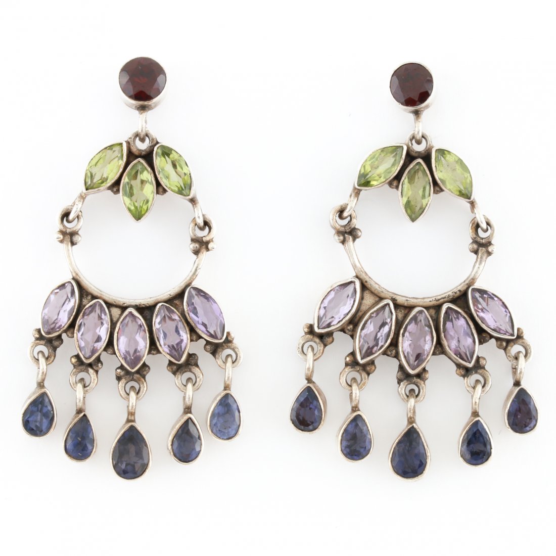 Sterling Silver Peridot, Garnet, Iolite, and Amethyst (1 of 4)