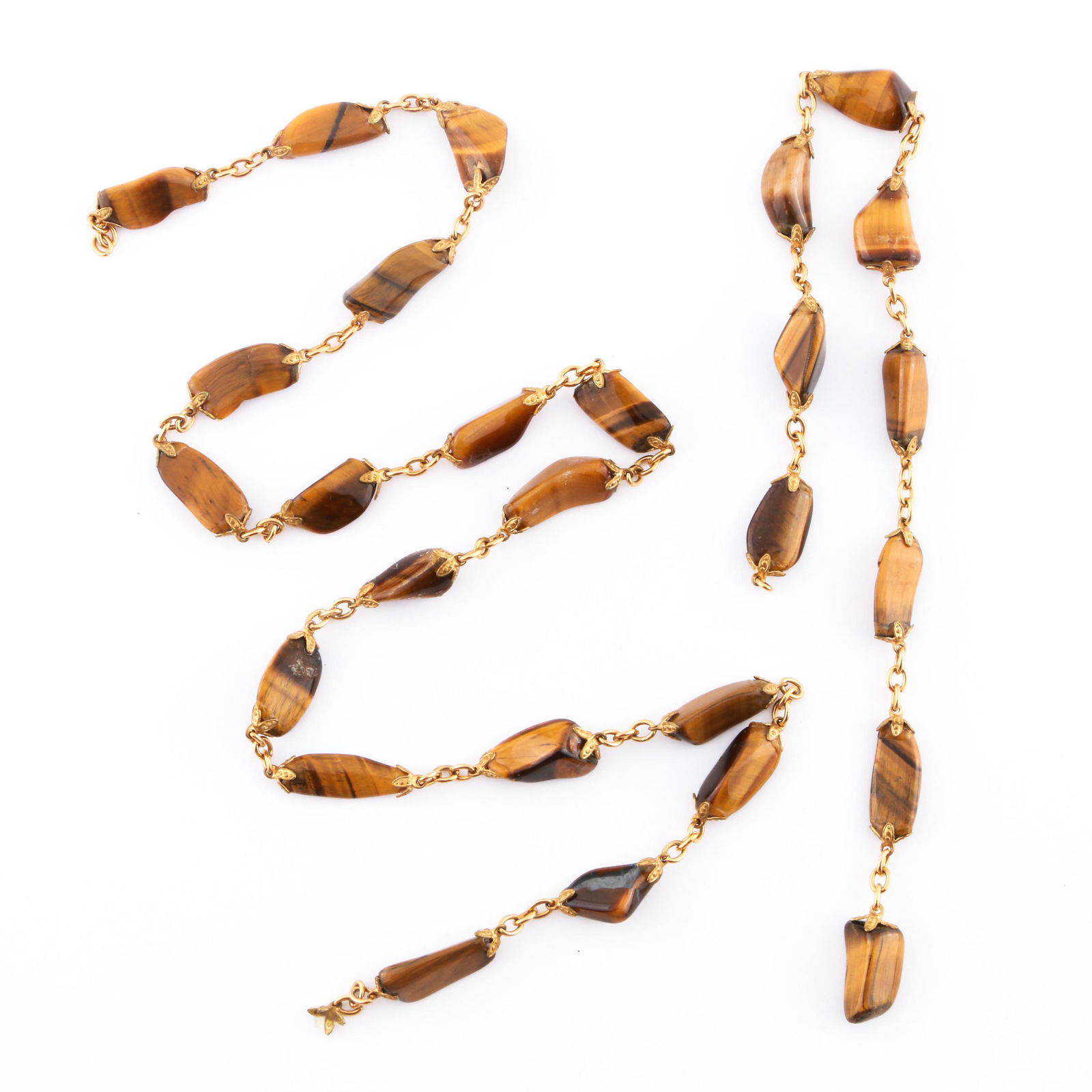 Gold Plated Tiger's Eye Strands (1 of 5)